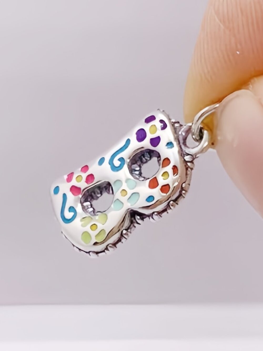 James Avery Enamel Consuela Floral Initial Charm